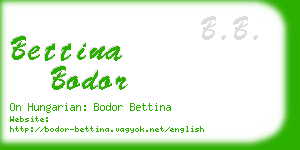 bettina bodor business card